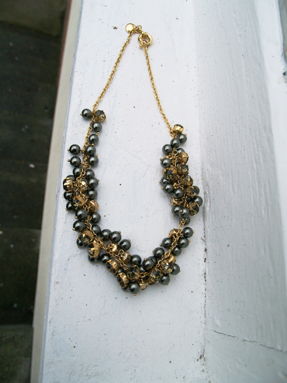Black Pearl Cluster Necklace from JCrew