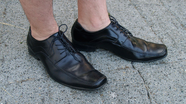 black dress shoes with shorts