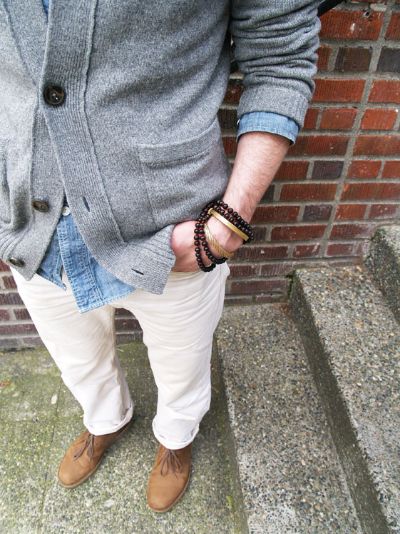 mens oatmeal denim