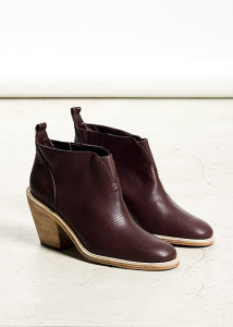 brown leather booties by Rachel Comey