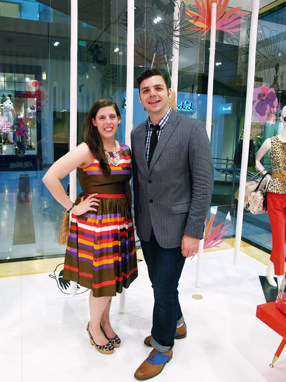 Emerald Closet founders at Kate Spade party