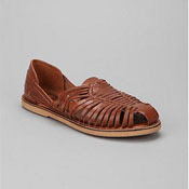 mens brown closed toe leather sandal