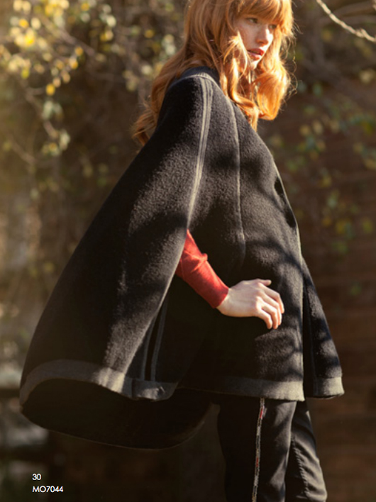 black wool cape for women