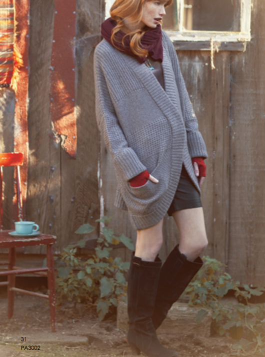 slouchy oversized gray cardigan