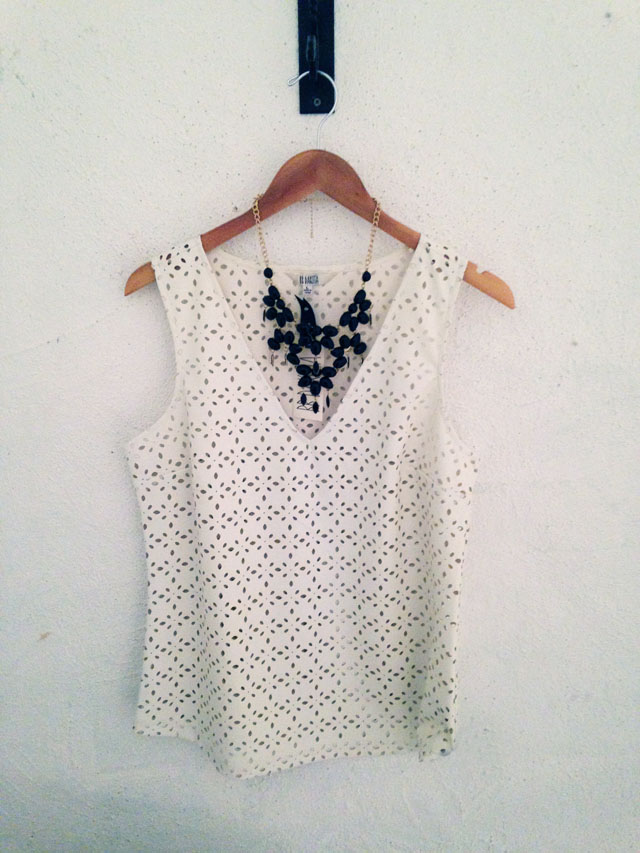 white perforated tank