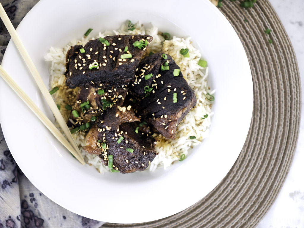 slow cooked short ribs with Asian flavors