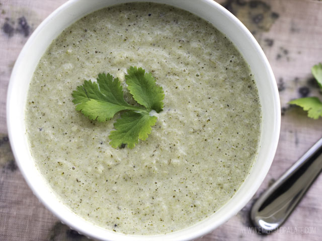 Cream of broccoli and cabbage soup