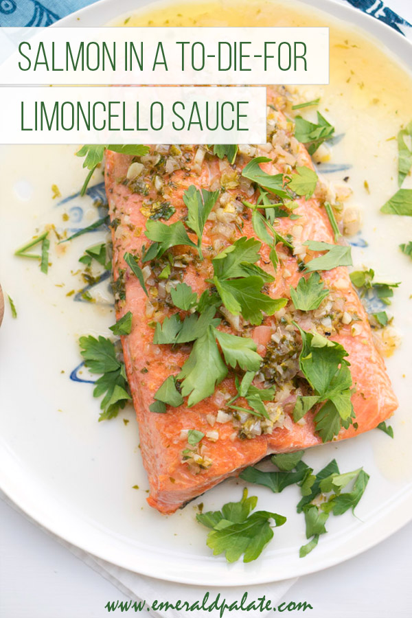 Recipe for salmon scampi with limoncello sauce