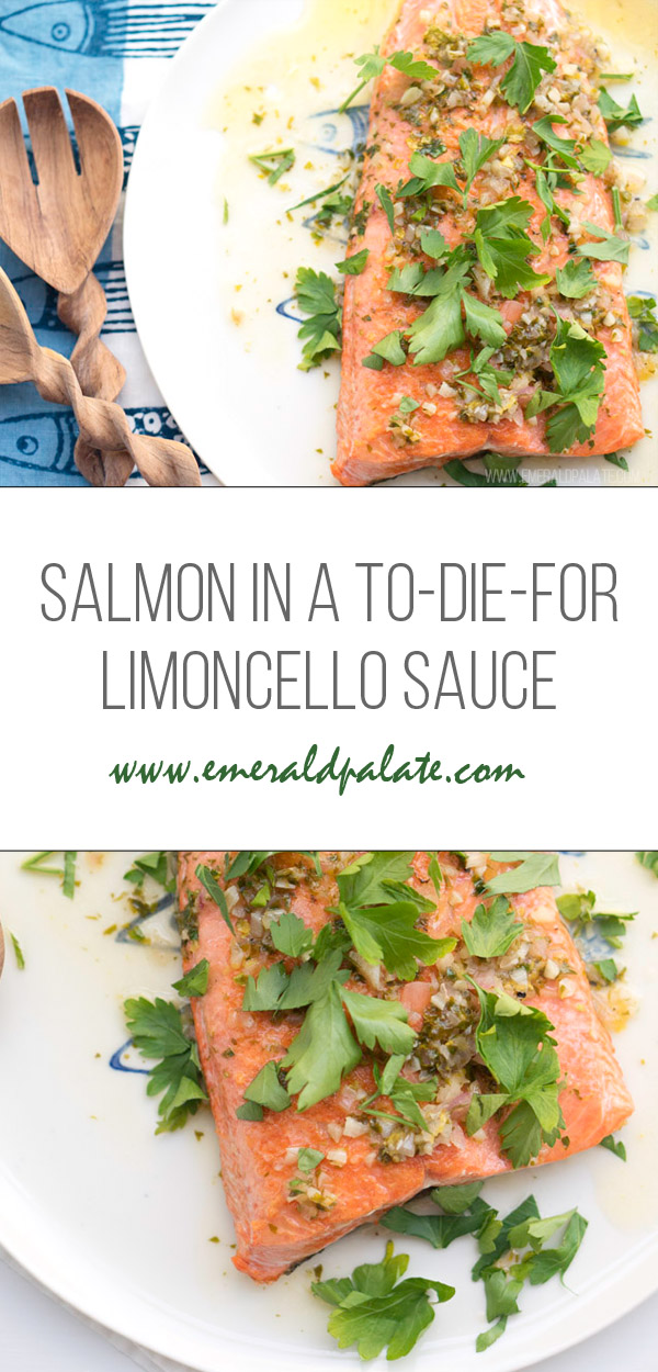 Salmon scampi recipe with limoncello sauce, an easy 30 minute meal