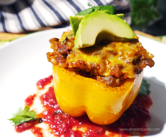 Vegetarian Honey-Lime Mexican Stuffed Peppers