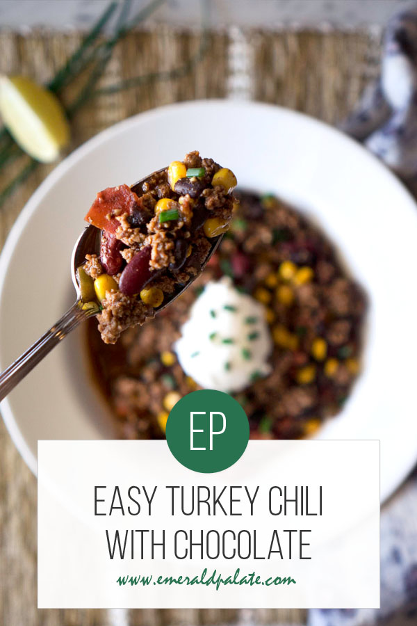 easy turkey chili with chocolate
