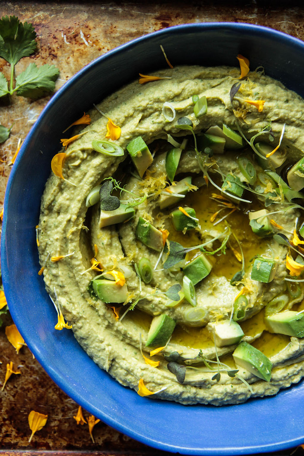 avocado hummus, perfect for game day