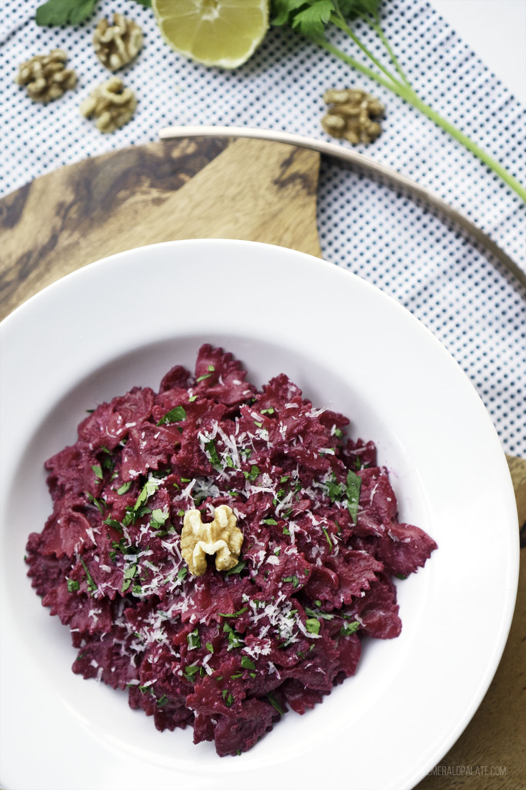 easy pesto with roast beets