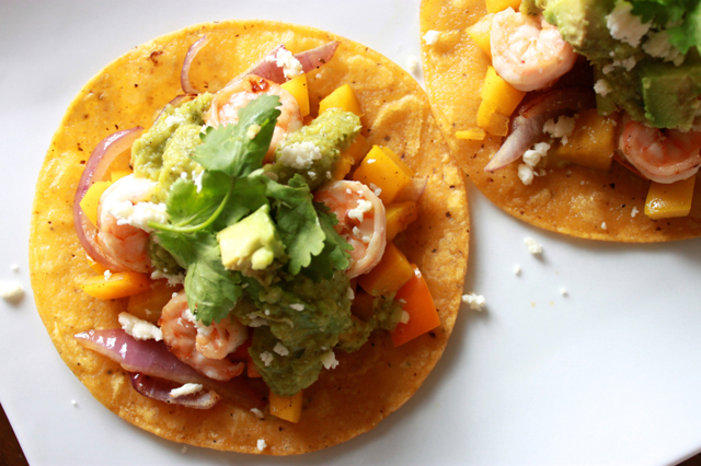 Healthy shrimp tostada recipe is perfect for the Super Bowl
