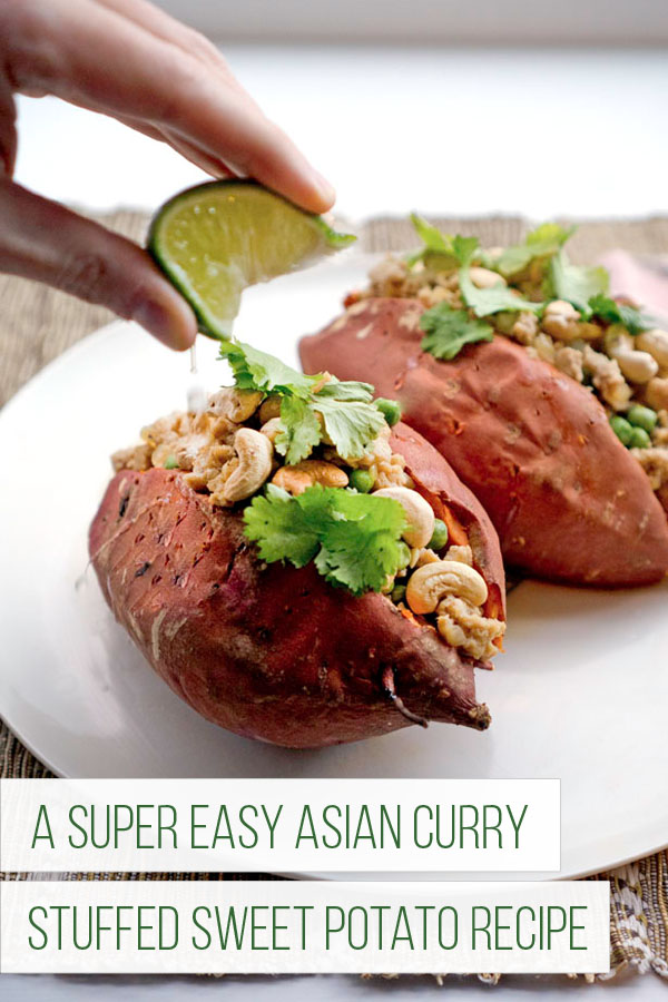 Asian stuffed sweet potato recipe that's easy and healthy
