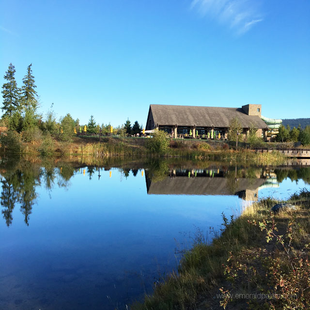 View of the lake at Suncadia Resort in Washington, one of the best Cle Elum hotels.