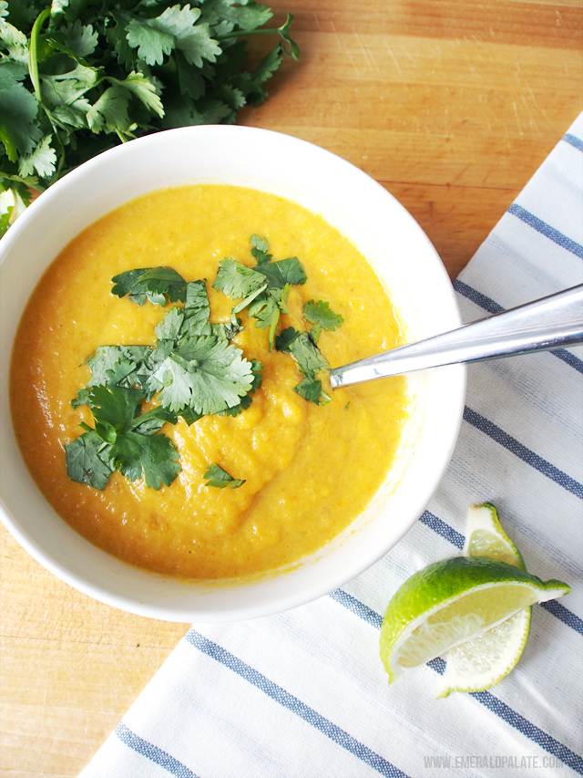 A carrot parsnip soup recipe from The Emerald Palate. Easy and healthy, but full of flavor.