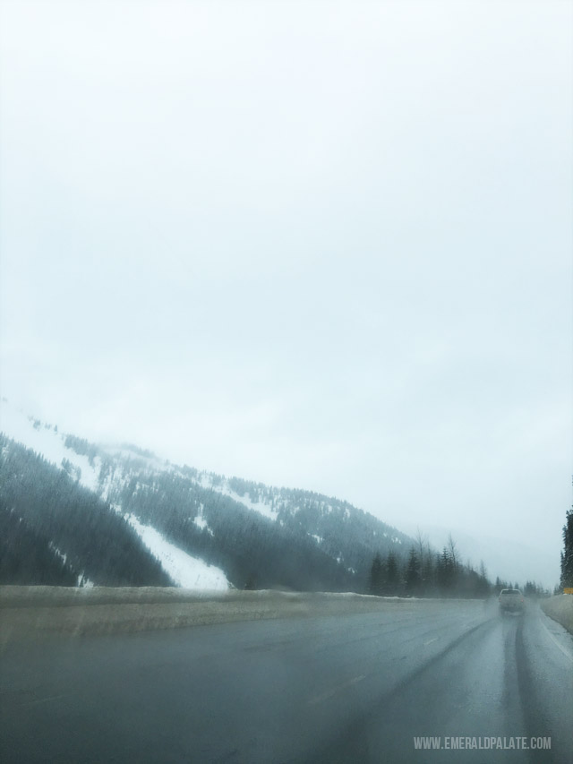 Moody vibes on the road trip from Seattle to Idaho to go skiing.
