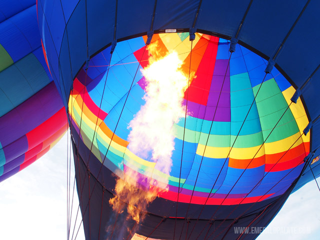 The fire that helps hot air balloons float