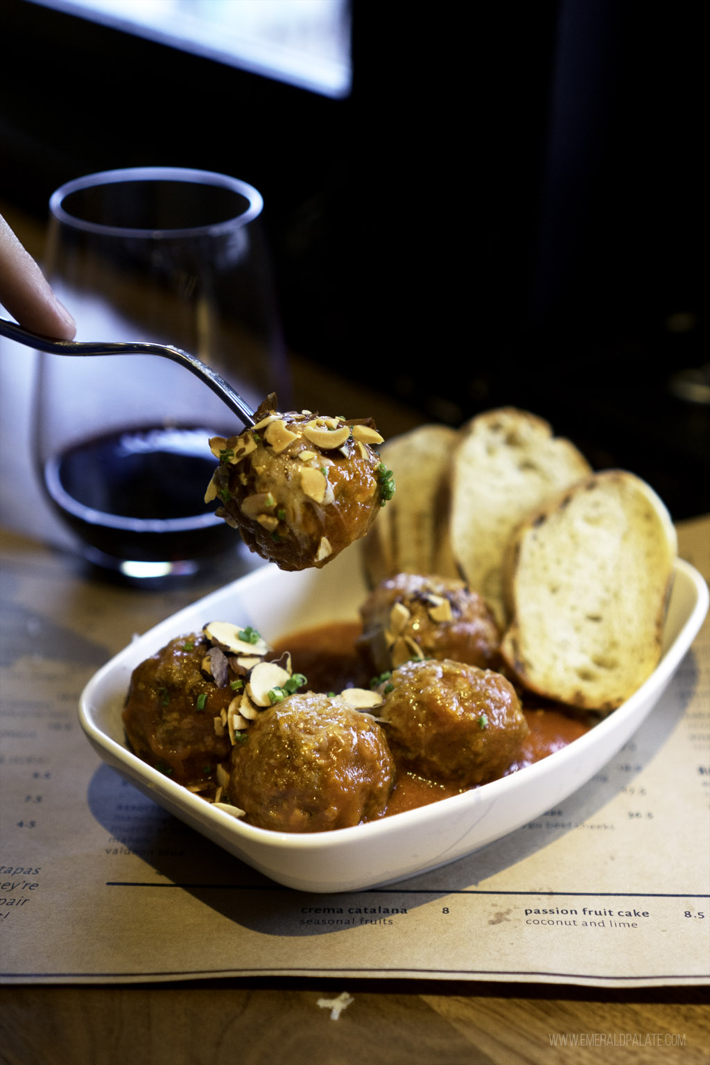 meatball tapas from one of the best restaurants in Whistler BC