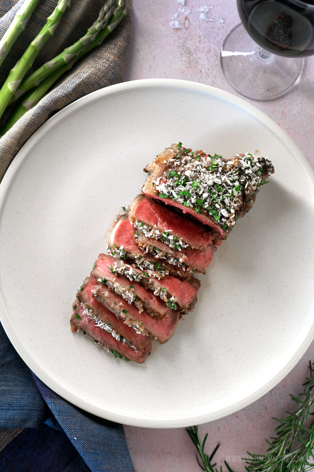 steak recipe shot from above