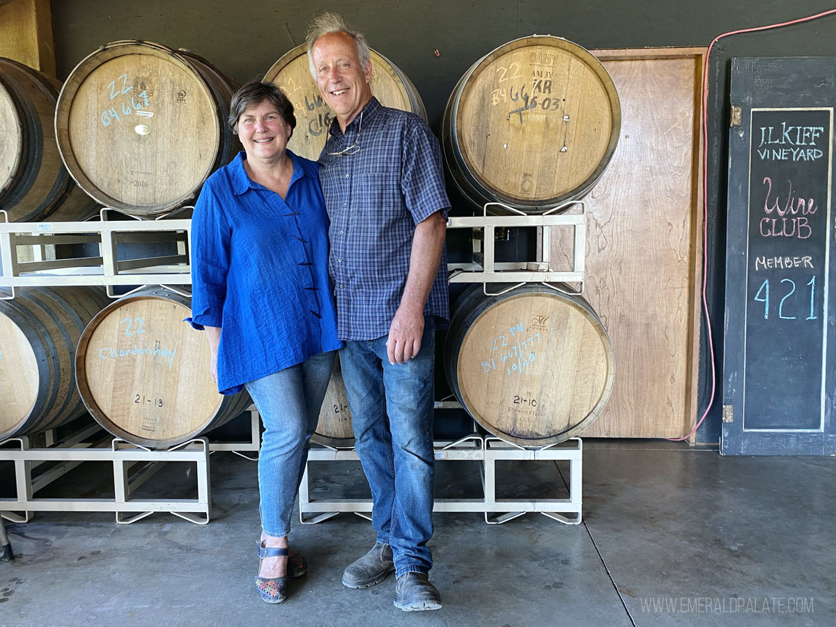 winemakers at JL Kiff Vineyards in McMinnville, OR