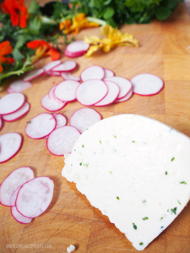 Chive cheese from Samish Bay Cheese out of Bow, WA