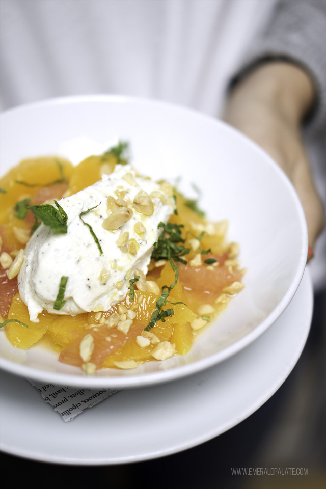 ricotta with citrus from one of  the best brunch places in Seattle
