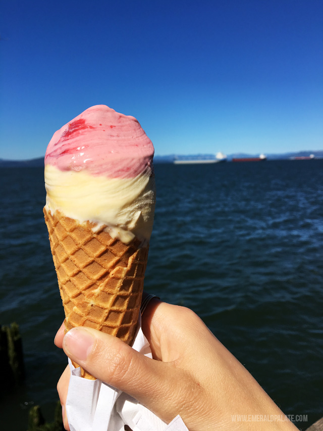 Homemade ice cream from Frites & Scoops in Astoria