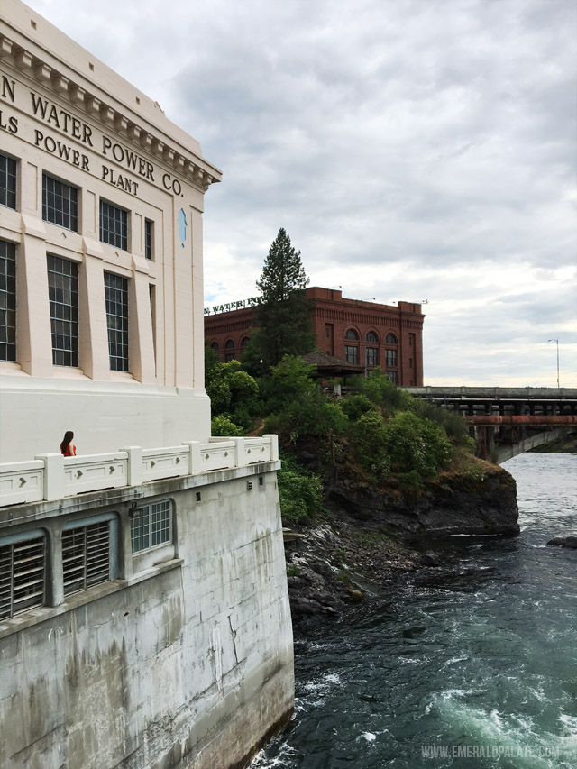 The water plant at Spokane Falls in Spokane, WA.