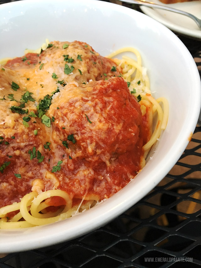 The Italian meatballs at Italia Trattoria