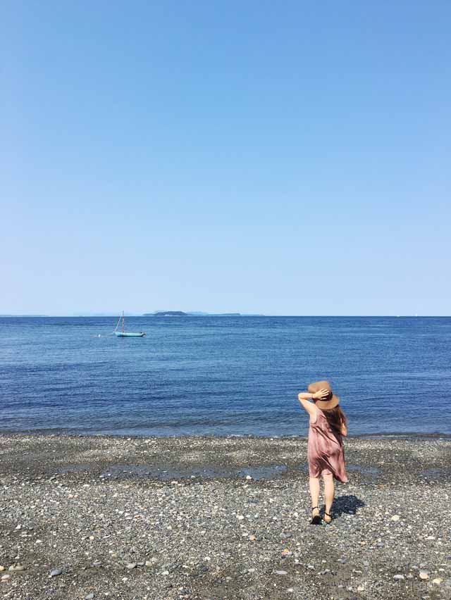 Lummi Island, Washington beaches. The home of The Willows Inn restaurant and lodge.