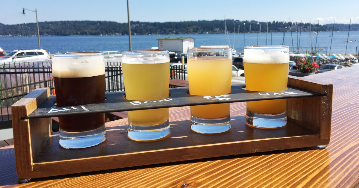 beer tasting at the Ballard breweries in Seattle, one of the must try activities when exploring Seattle for foodies
