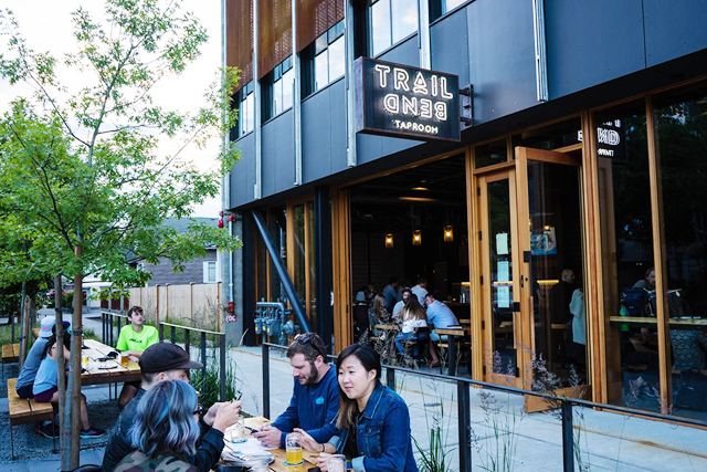 Trailbend Taproom, one of the beer tasting options in Ballard, Seattle