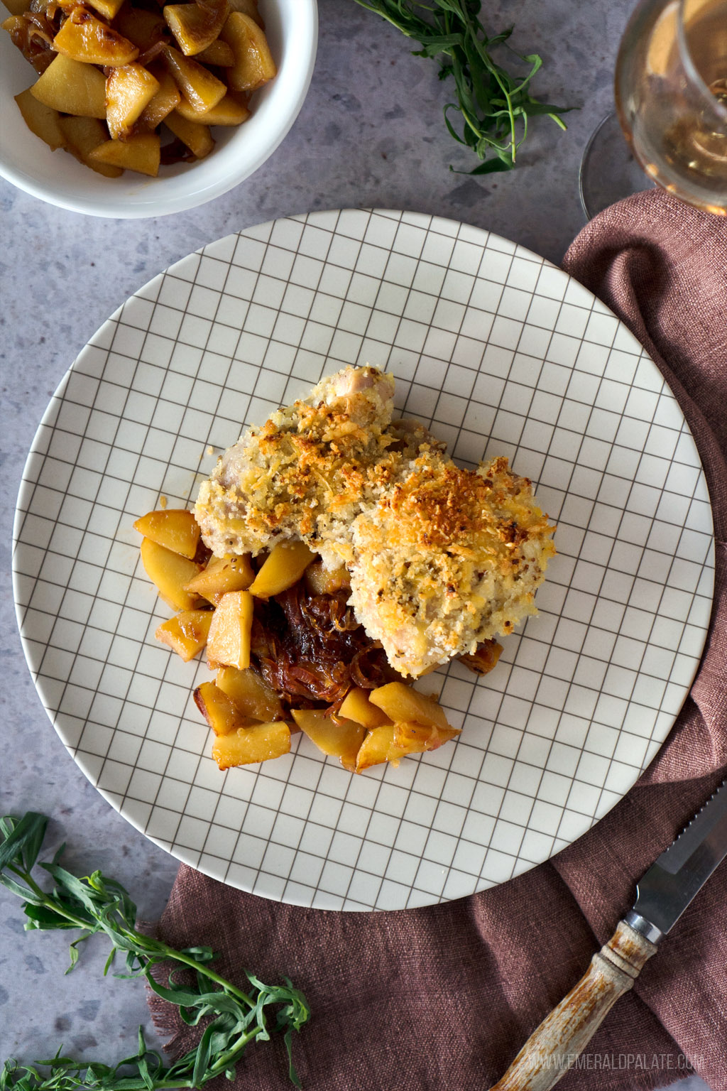 apple baked chicken recipe with cheddar panko crust