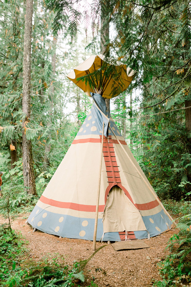 Tipi at the Tipi Village Retreat, one of the best glamping in Oregon destinations.