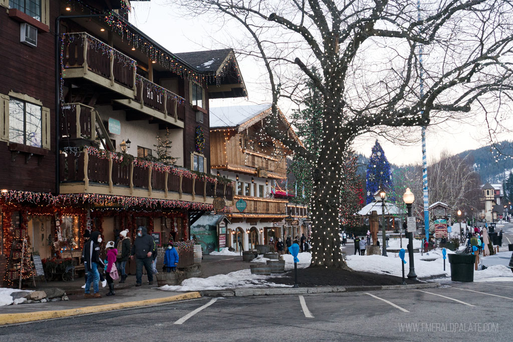 downtown Leavenworth at Christmas