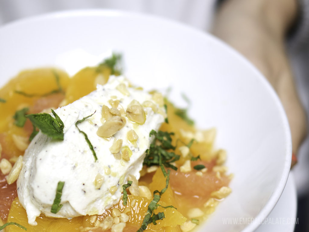 citrus and ricotta from one of the best healthy restaurants in Seattle