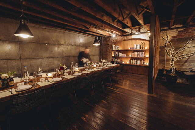 The Cellar is a private dining room in the basement of Staple and Fancy, a Seattle restaurant. It is one of the Seattle restaurants with private rooms good for group dining in Seattle.
