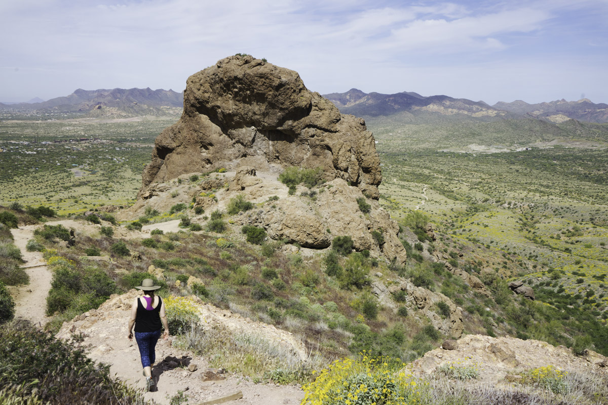 woman hiking on one of the best trails near Phoenix