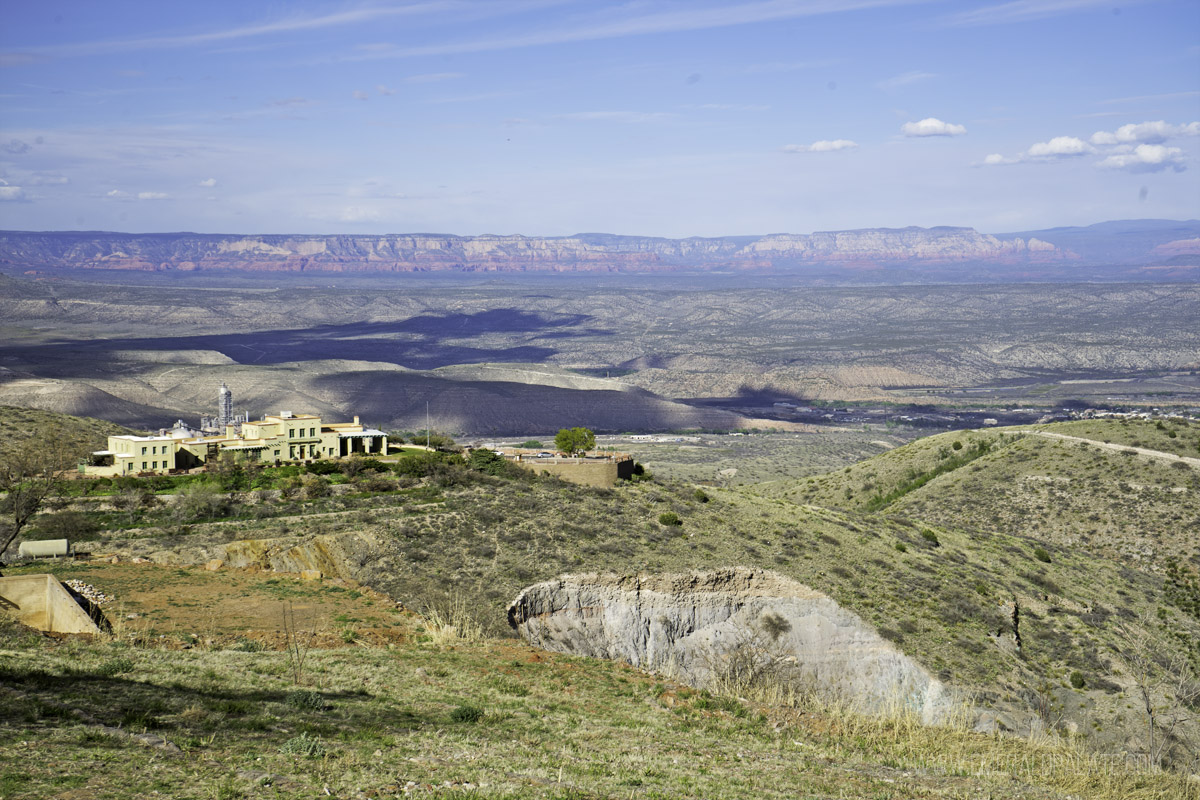 view of the valley surrounding Jerome wineries