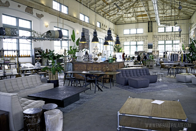 The inside of Tree eco furniture store in Tacoma, Washington, a great place to shop in Tacoma