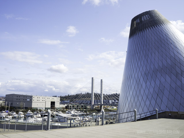 The Tacoma, Washington skyline by the Museum of Glass in Tacoma
