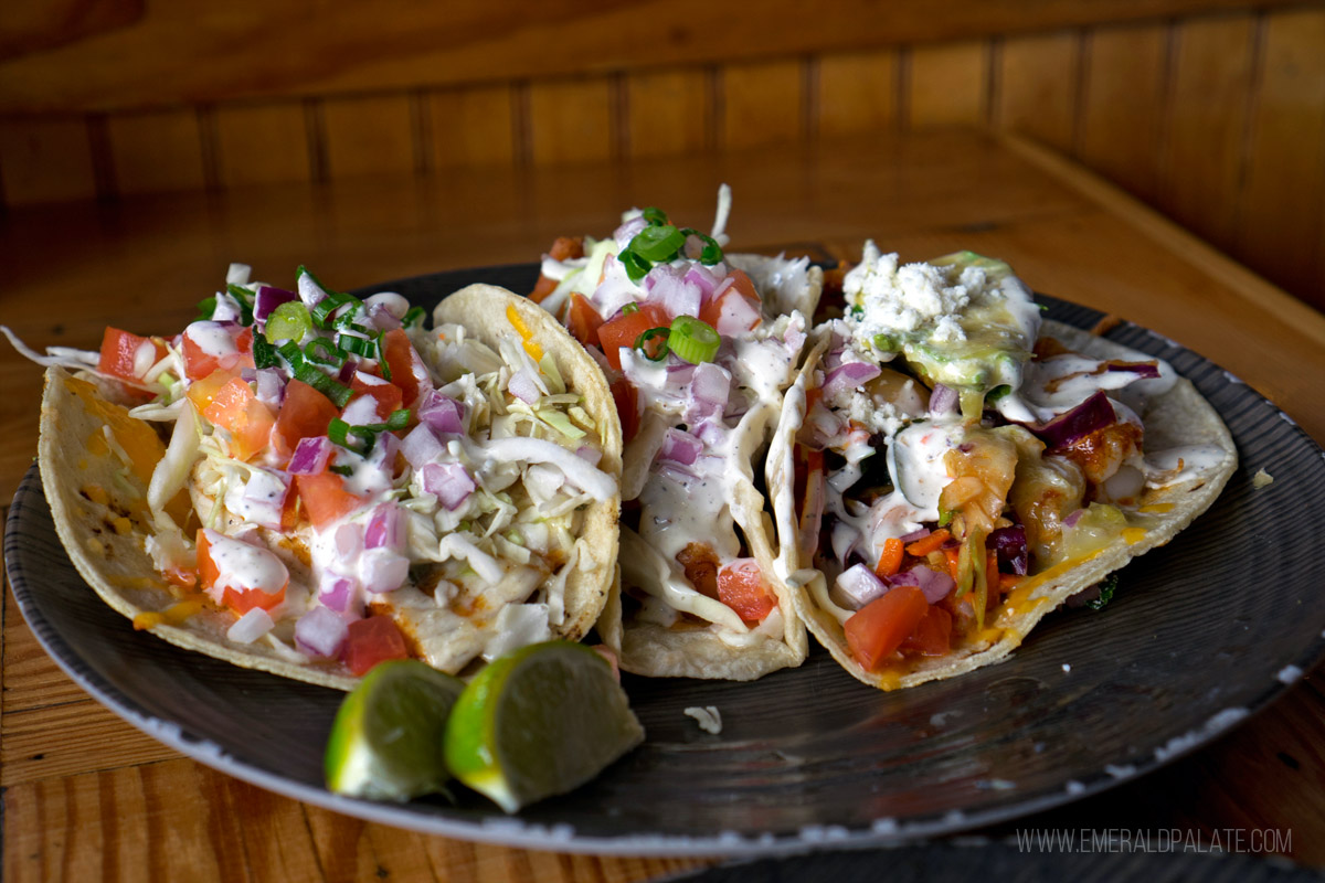 plate of three tacos, a must try on any  3 day San Diego itinerary