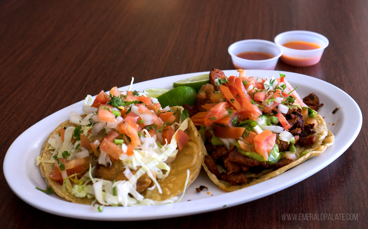 plate of tacos from a restaurant in San Diego, CA