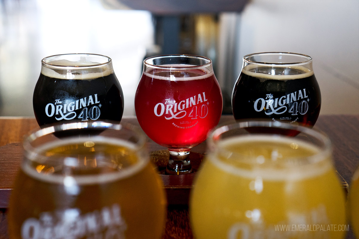 close up of beer samplers you must try on a 3 day San Diego itinerary