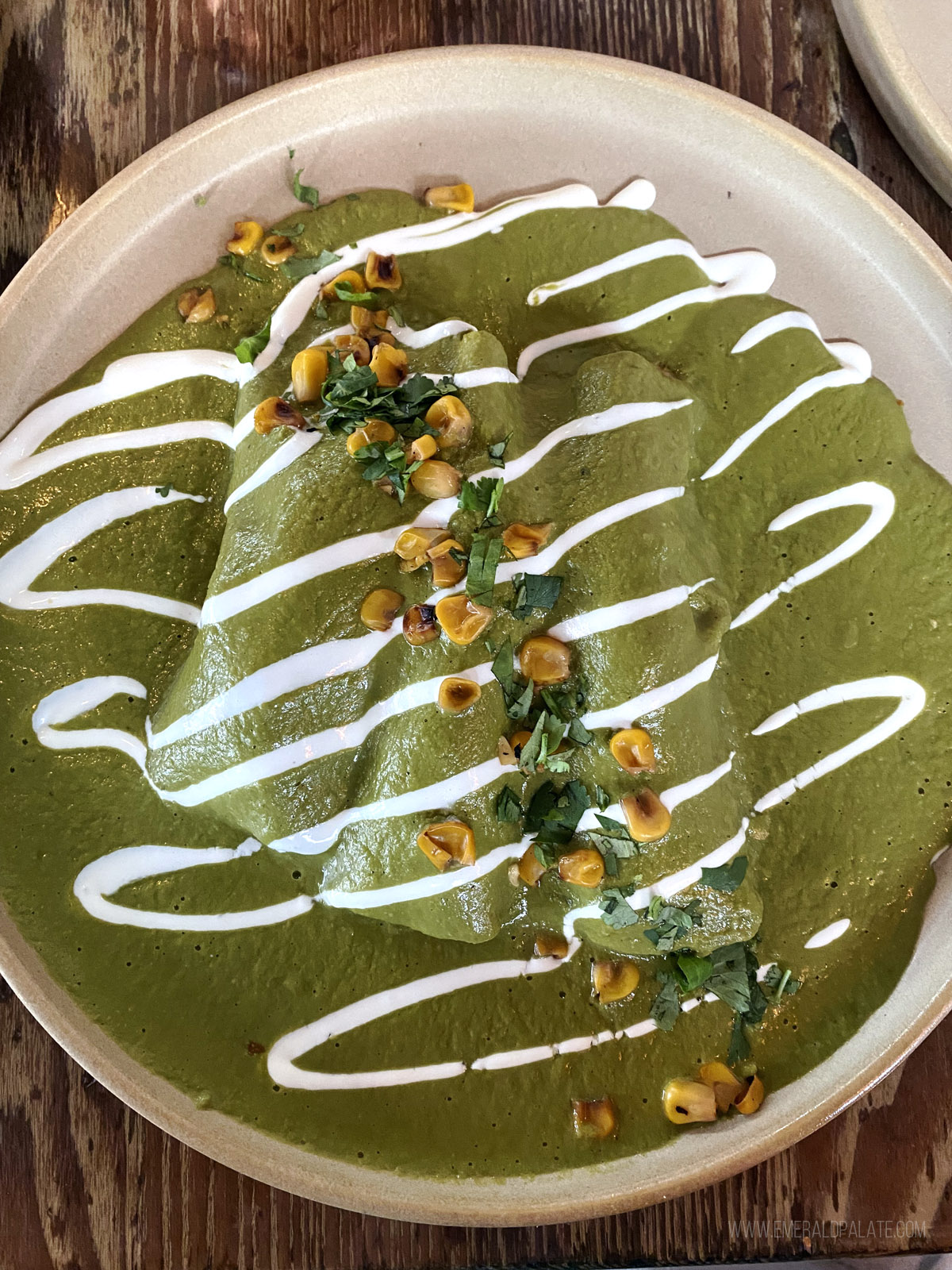 poblano cashew enchiladas