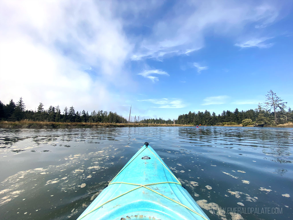 kayak on the river in Copalis Beach