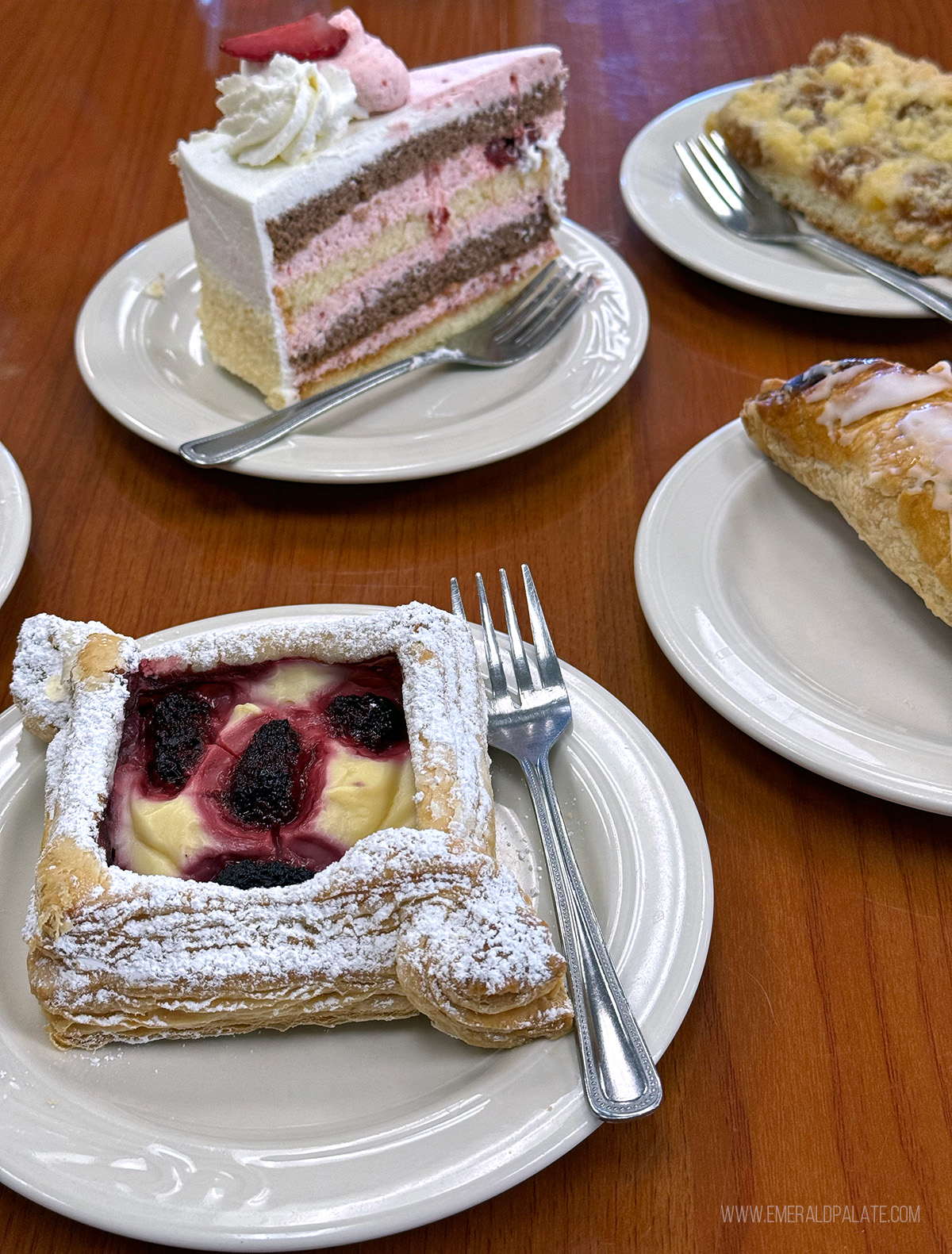 pastries and cake from a Tacoma bakery