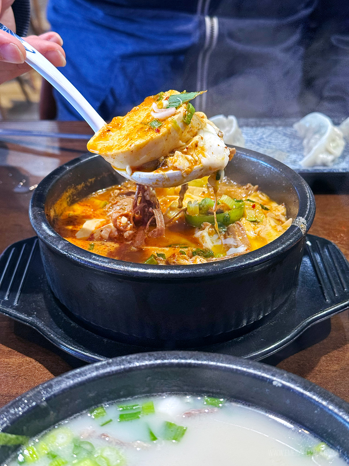 sundubu Korean sofu soup from one of the best restaurants in Tacoma WA